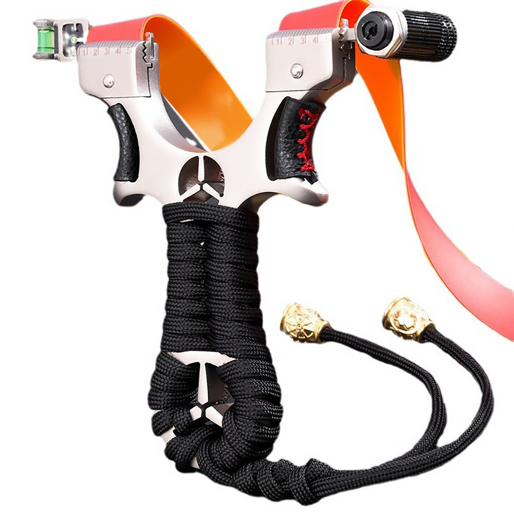 スリングショット 動物撃退器 害獣・害虫対策器 ステンレス製金属 パチンコ 補助赤外線、水準器付き照準 セット ショット スリング  ファルコン 狩猟用 スリングショットゴムバンド 替えゴム 大人向け屋外スポーツゲーム兼用カタパルト 携帯型 軽量 握る器具