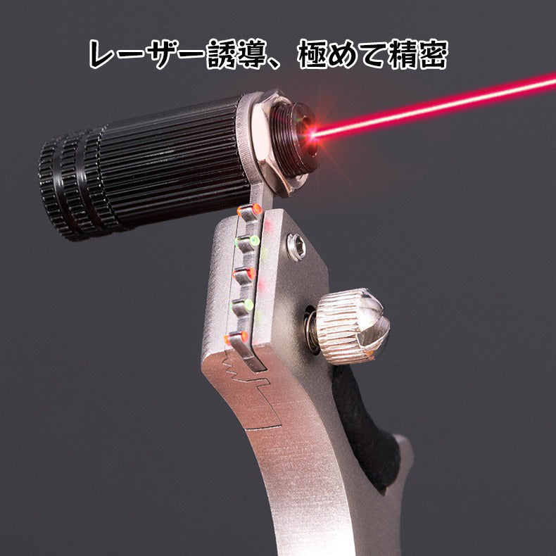 スリングショット 動物撃退器 害獣・害虫対策器 ステンレス製金属 パチンコ 補助赤外線、水準器付き照準 セット ショット スリング  ファルコン 狩猟用 スリングショットゴムバンド 替えゴム 大人向け屋外スポーツゲーム兼用カタパルト 携帯型 軽量 握る器具