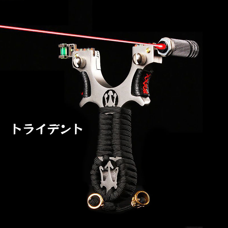 スリングショット 動物撃退器 害獣・害虫対策器 ステンレス製金属 パチンコ 補助赤外線、水準器付き照準 セット ショット スリング  ファルコン 狩猟用 スリングショットゴムバンド 替えゴム 大人向け屋外スポーツゲーム兼用カタパルト 携帯型 軽量 握る器具