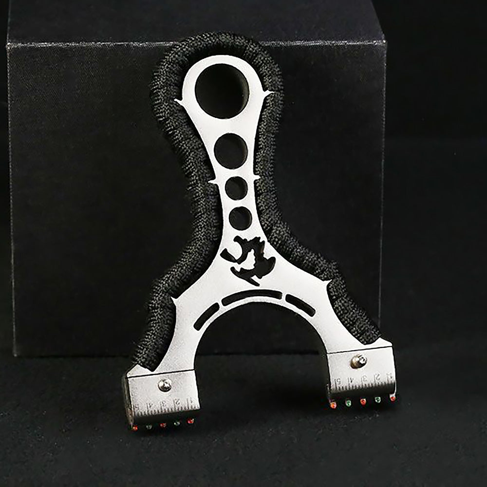 パチンコ 中空円形 ストラップ式滑り止め おもちゃトレーニング アウトドア ターゲットゲーム 練習用 アウトドア玩具 害獣・害虫対策器 ステンレス鋼 3個輪ゴム 粘土弾300個
