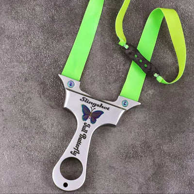 9025スリングショット 動物駆除器 害獣・害虫防除器ステンレス弓 流線型アウトドア ターゲットゲーム 狩猟 練習用スリングショット アウトドア玩具セットクマ駆除ツール クマ防除用品 バタフライ弓
